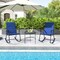 Costway 2/4 PCS Outdoor Rocking Chairs with Breathable Backrest Smooth Safe Rocking Design Navy/Brown/Black